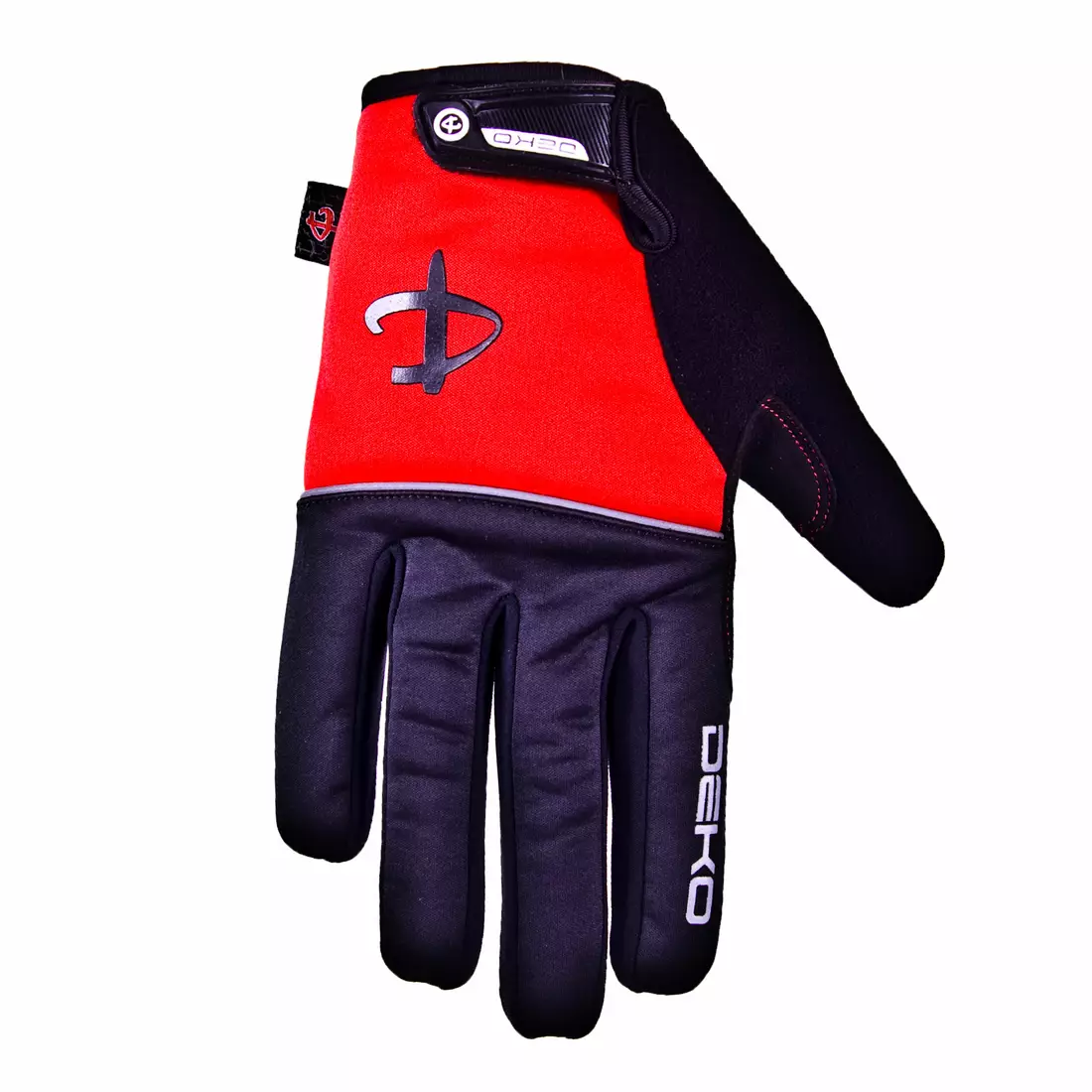 Zimní cyklistické rukavice DEKO ROST černo-červené DKWG-0715-006A
