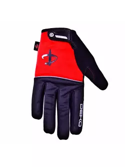 Zimní cyklistické rukavice DEKO ROST černo-červené DKWG-0715-006A