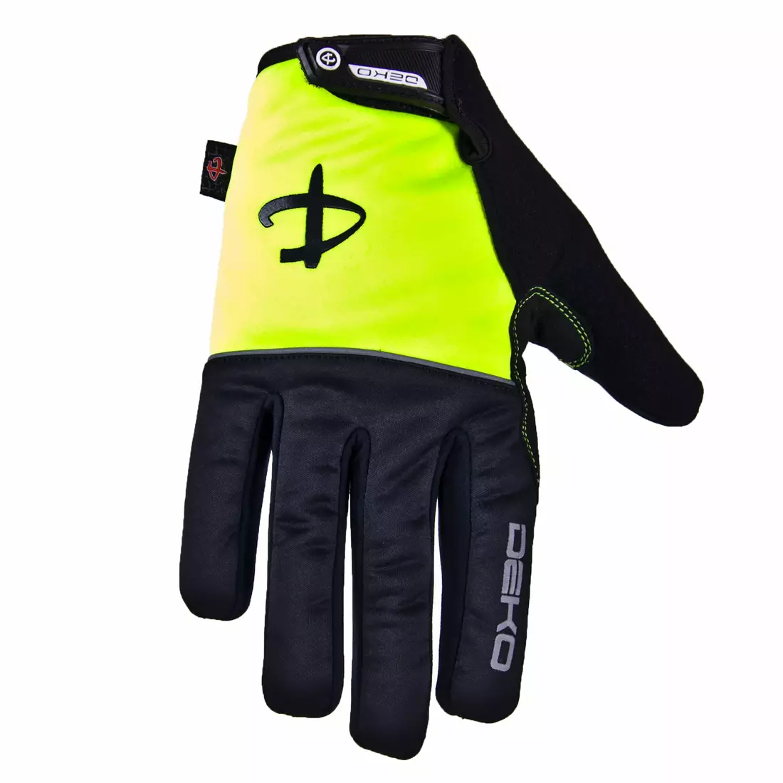 Zimní cyklistické rukavice DEKO ROST černo-fluor žluté DKWG-0715-006A