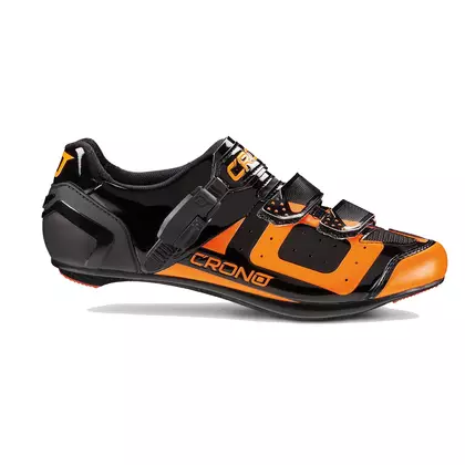 CRONO CR3 Nylonové silniční silniční boty černá a oranžová
