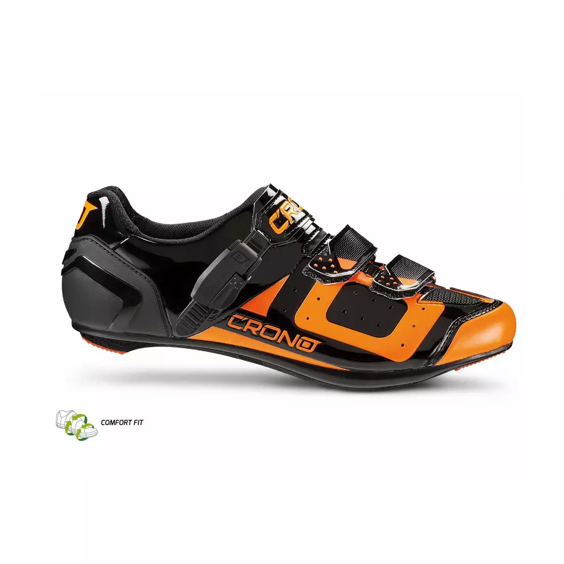 CRONO CR3 Nylonové silniční silniční boty černá a oranžová