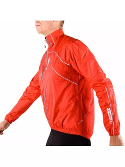 DEKO J1 nepromokavá cyklistická bunda, červená