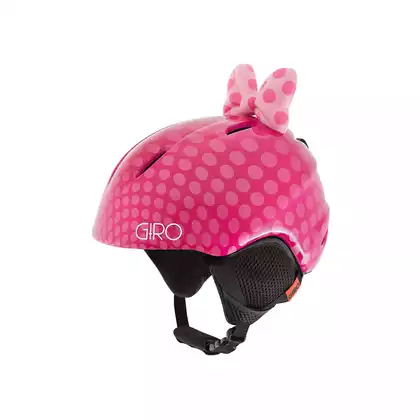 Kask narciarski/snowboardowy GIRO LAUNCH PLUS pink bow polka dots 