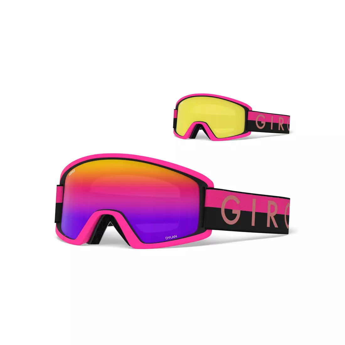 Lyžařské / snowboardové brýle GIRO DYLAN BLACK PINK THROWBACK GR-7094553
