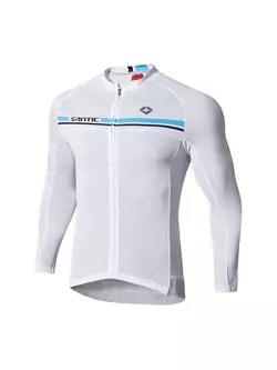 Pánský cyklistický dres SANTIC s dlouhým rukávem, bílý WM7C01079W