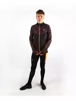 ROGELLI ECLIPSE černo-oranžová běžecká bunda s větrovkou 830.866
