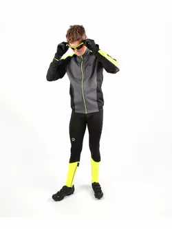 Rogelli IMPACT zateplené kalhoty na kolo černá fluor žlutá 002.063