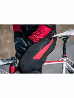 Rogelli STEALTH neizolované cyklistické kalhoty se šlemi, gelová vložka, červená 002.353