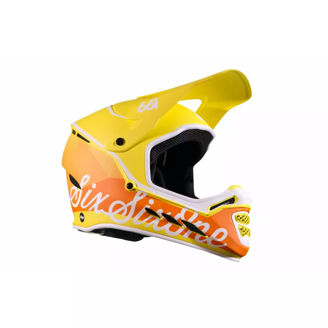 SisSixOne 661 RESET GEO CITRUS Cyklistická helma fullface žlutooranžová