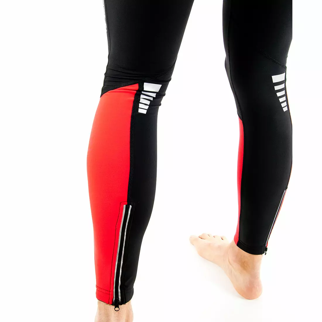 DEKO izolované cyklistické kalhoty, gelová vložka, postroj BLACK-RED DKBT-2020