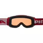 Lyžařské / snowboardové brýle ALPINA JUNIOR PINEY RED A7268451