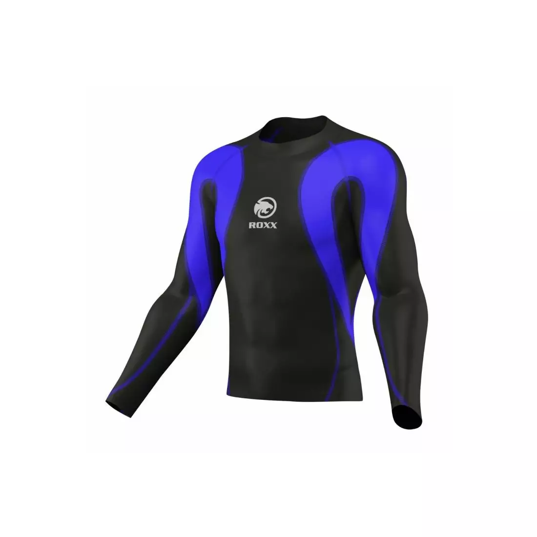 ROXX 20795 Pánské kompresní tričko s dlouhým rukávem, černé a modré