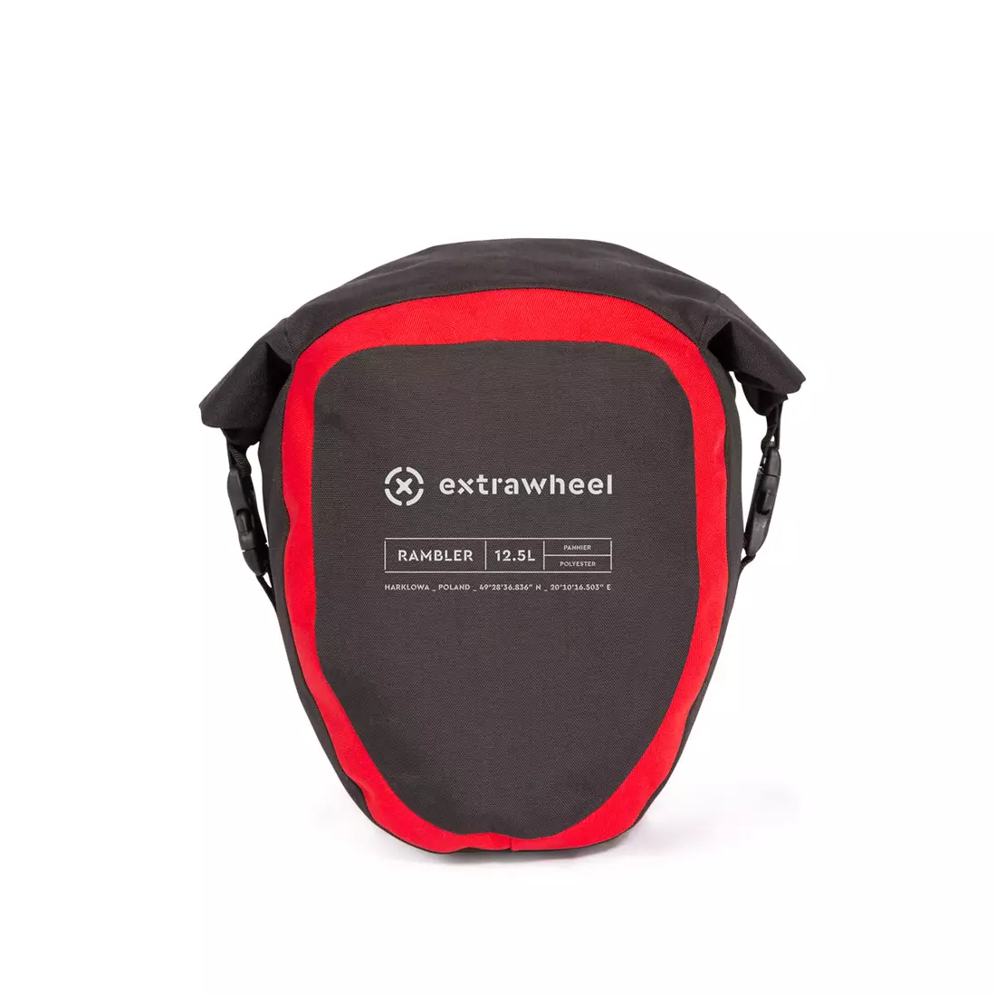 EXTRAWHEEL univerzální cyklistické kufry rambler black/red 2x12,5L polyester E0078