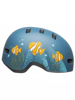 BELL LIL RIPPER Dětská cyklistická helma, clown fish matte gray blue