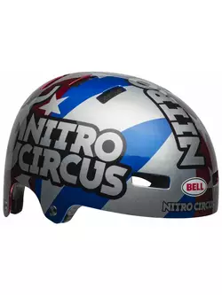BELL LOCAL helma bmx nitro circus gloss silver blue red 