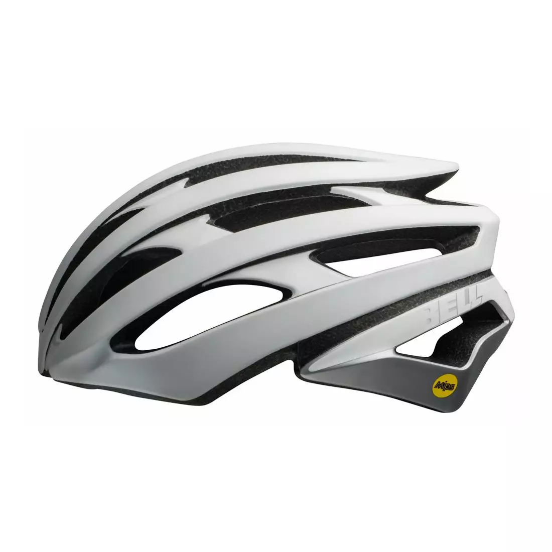 BELL STRATUS INTEGRATED MIPS cyklistická helma matte gloss white silver 