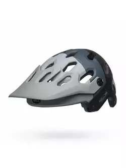 Cyklistická helma full face, odnímatelná čelist BELL SUPER 3R MIPS downdraft matte gray gunmetal