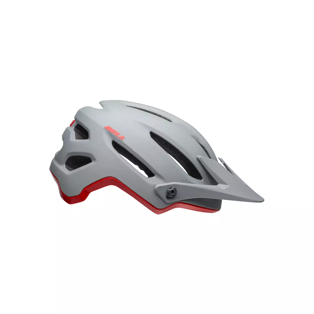 Cyklistická helma mtb BELL 4FORTY cliffhanger matte gloss gray crimson 