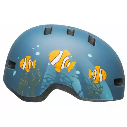 BELL LIL RIPPER Dětská cyklistická helma  clown fish matte gray blue 