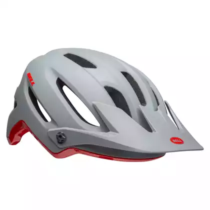 Cyklistická helma mtb BELL 4FORTY cliffhanger matte gloss gray crimson 
