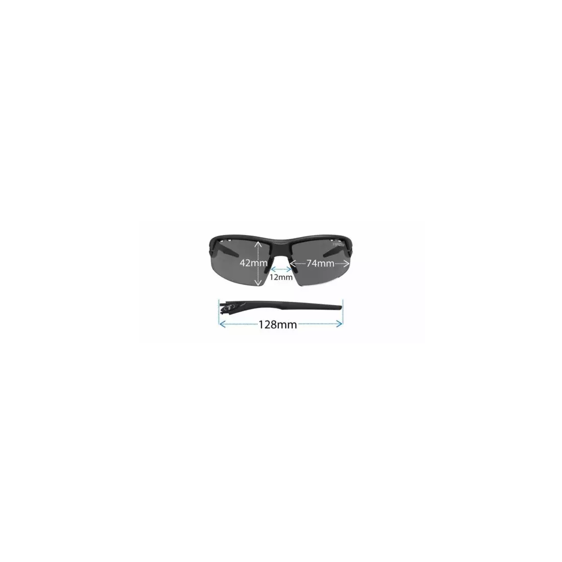 TIFOSI sportovní brýle s vyměnitelnými skly crit matte black (Smoke, AC Red, Clear) TFI-1340100101