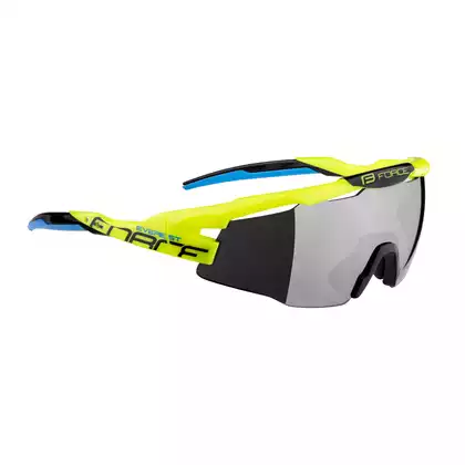 FORCE EVEREST cyklistické / sportovní brýle, žluto-modrá