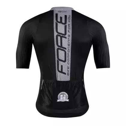 FORCE Pánský cyklistický dres TEAM PRO, černá a šedá 900111