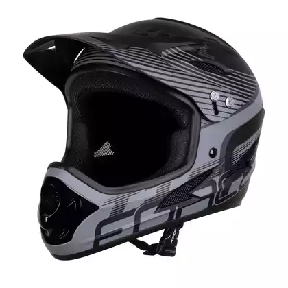 FORCE cyklistická helma TIGER downhill, černošedá 902100