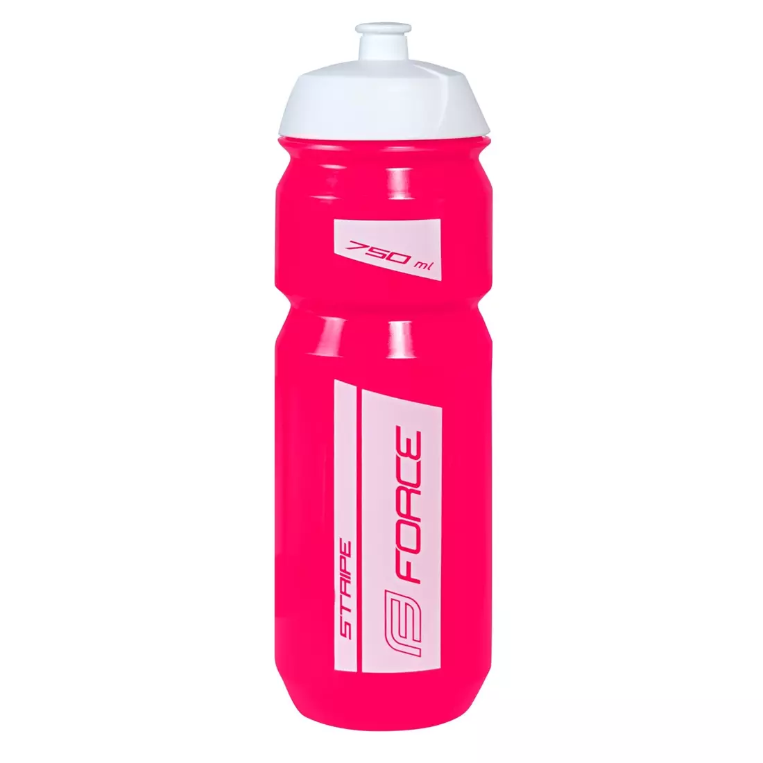 FORCE láhev s vodou na kole stripe 0,75l růžová a bílá 251987