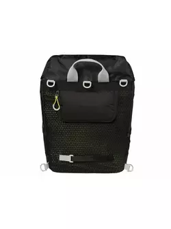 Jedna cestovní taška / batoh  BASIL MILES DAYPACK 17L, upevnění na háčky Hook-On System, voděodolný polyester, Černá BAS-17750