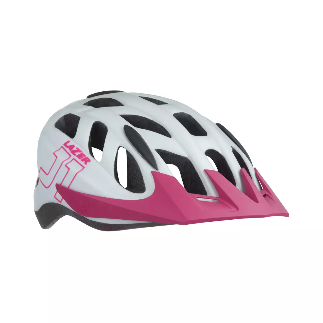 LAZER dětská / juniorská cyklistická j1 matte white pink bílo-růžová BLC2197885185