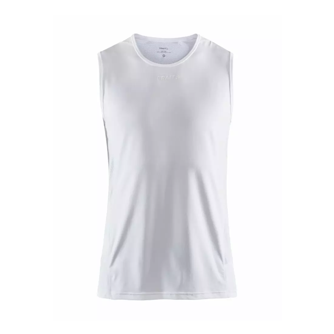 CRAFT ADV ESSENCE SL TEE M - pánské bílé sportovní tričko bez rukávů 1908752-900000