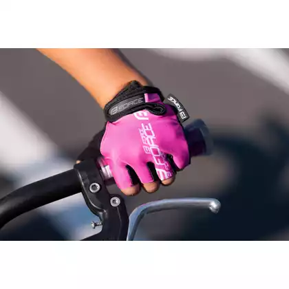 FORCE KID Dětské cyklistické rukavice, růžový 