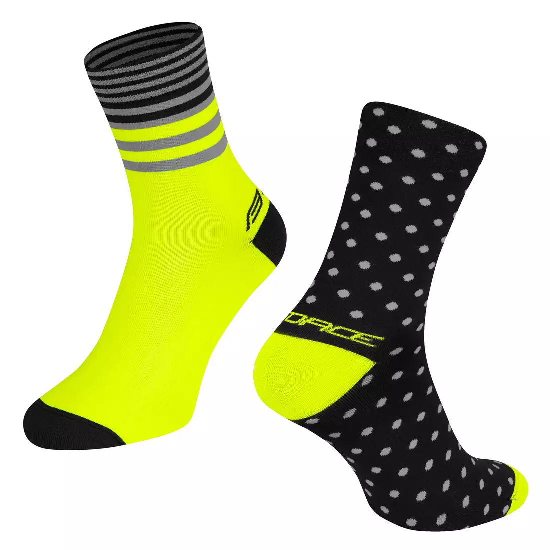 FORCE SPOT Sportovní ponožky černá a fluo 9009082