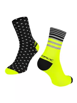 FORCE SPOT Sportovní ponožky černá a fluo 9009082