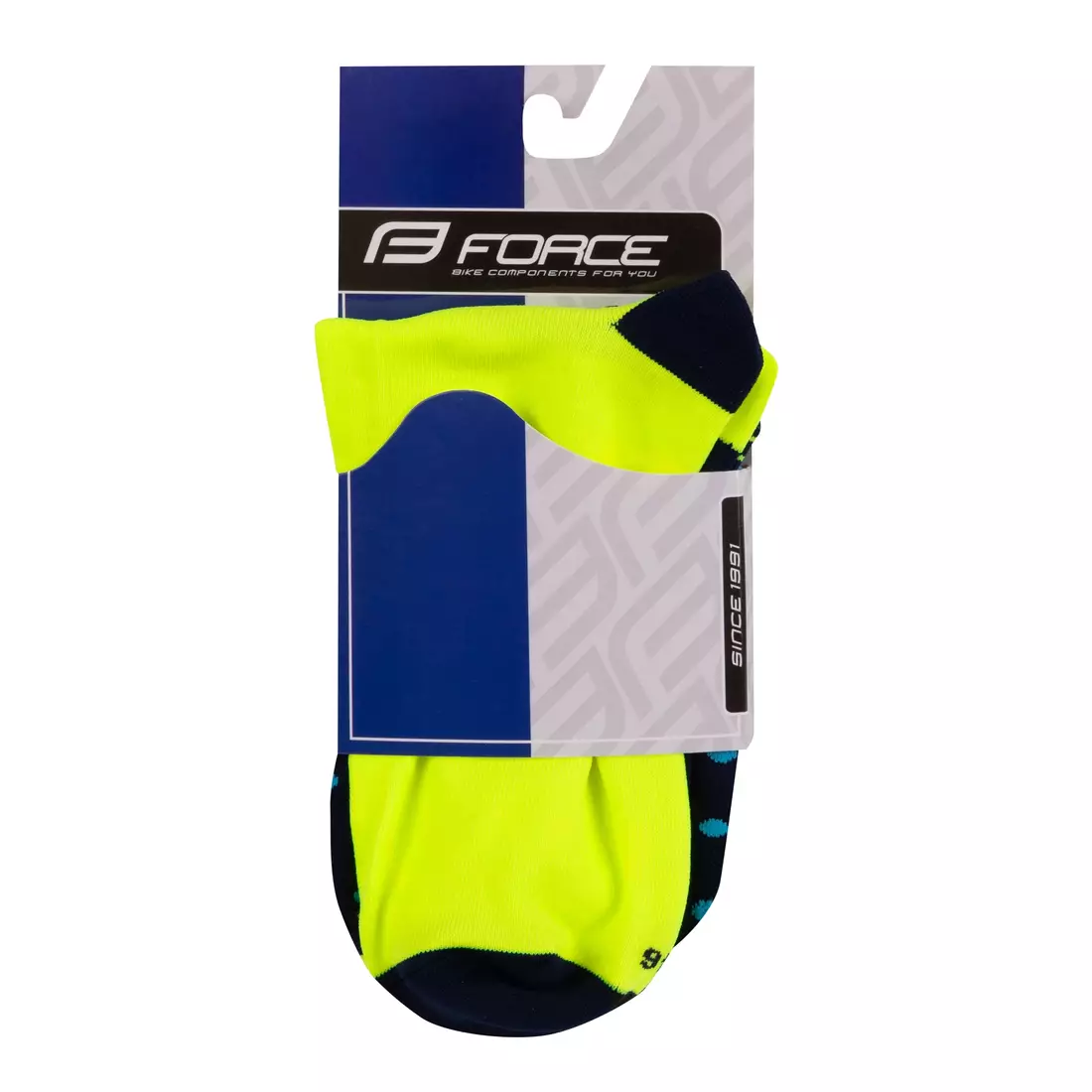 FORCE SPOT Sportovní ponožky modrý fluor 9009088