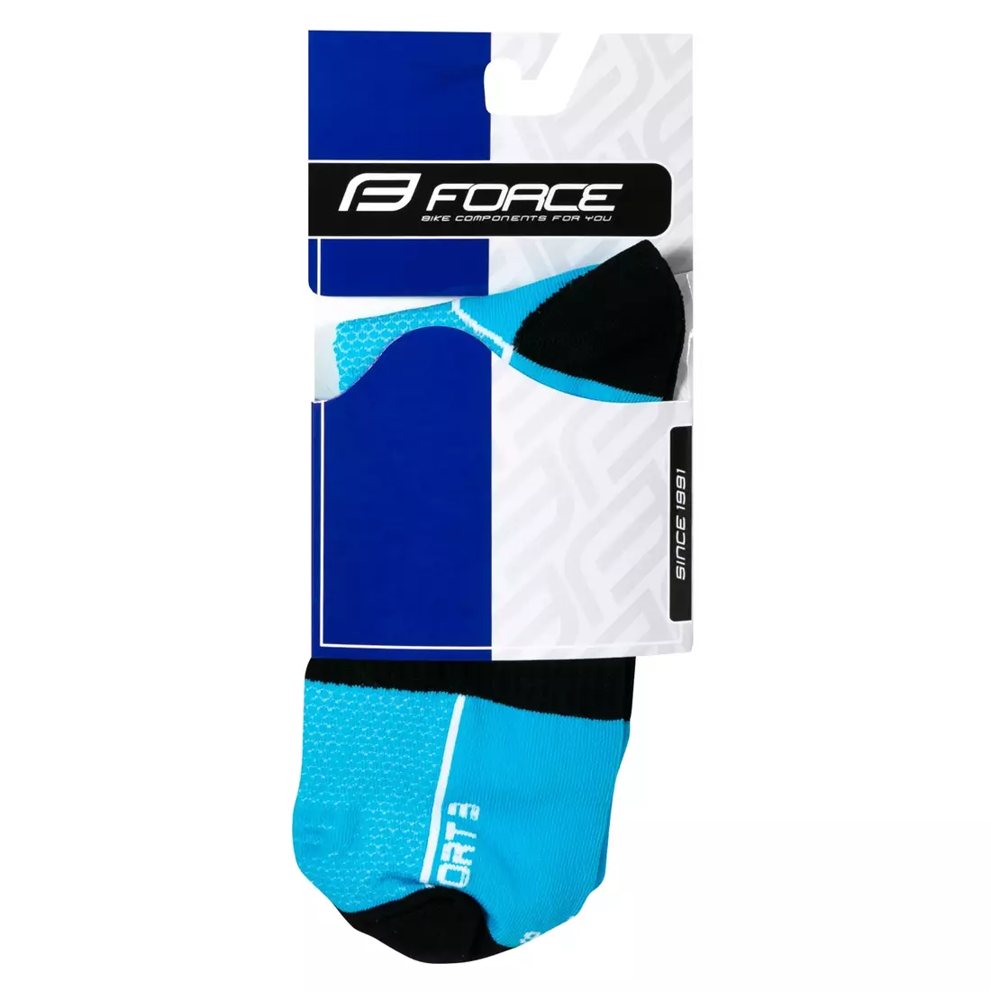 FORCE nízké cyklistické ponožky sport 3 modrá, černá 9009013