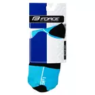 FORCE nízké cyklistické ponožky sport 3 modrá, černá 9009013