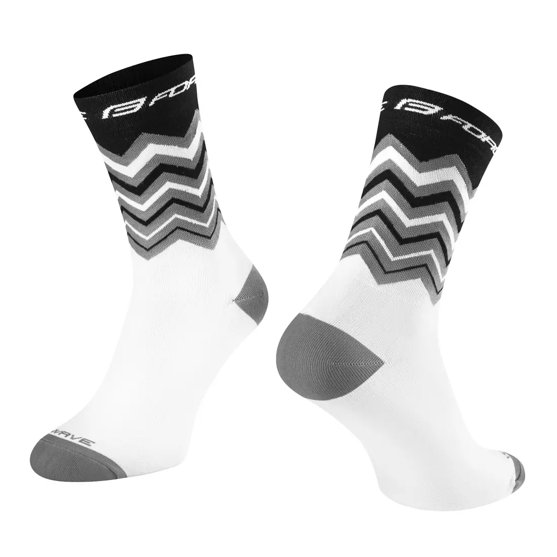 FORCE vlněné vysoké sportovní ponožky černé a bílé 9009113