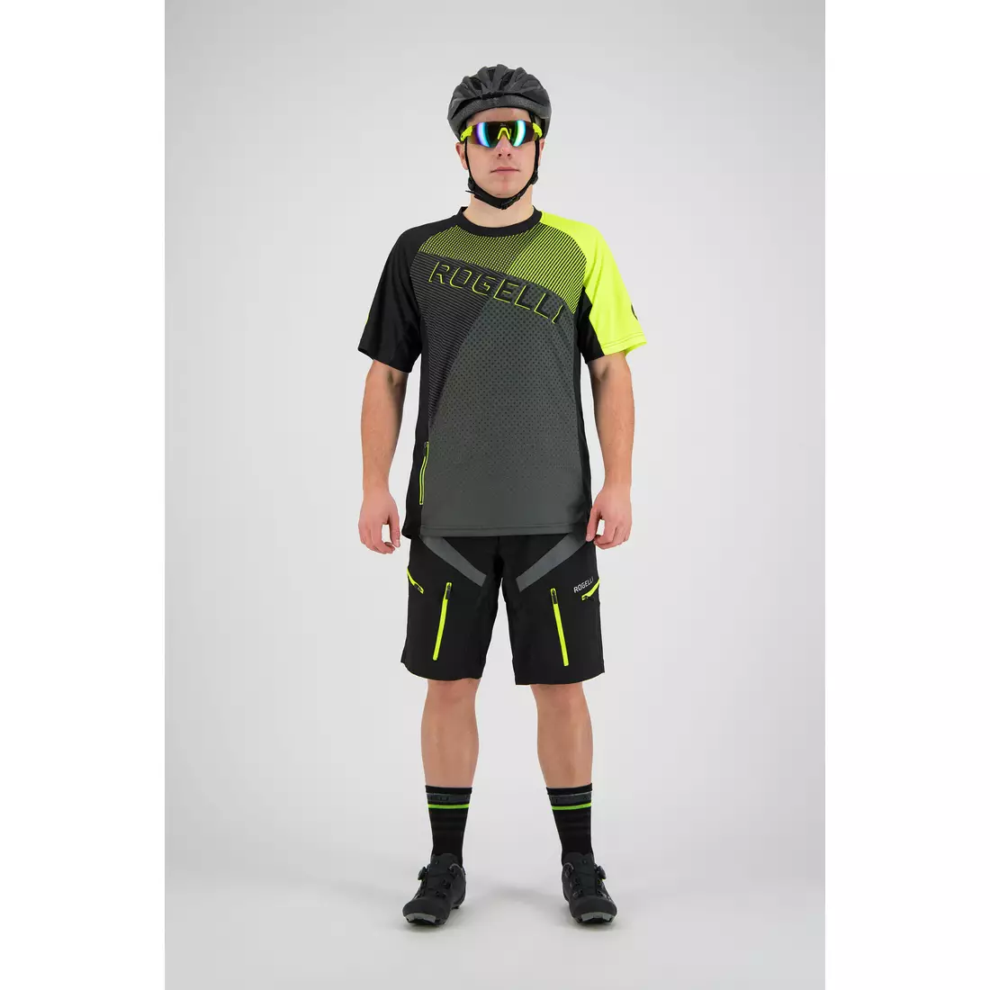 ROGELLI Adventure 060.112 MTB pánský cyklistický dres černošedý-fluor