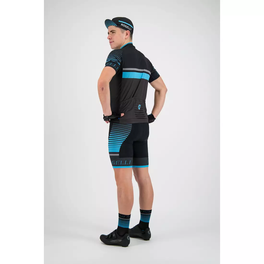 ROGELLI HERO 001.262 pánský cyklistický dres šedo-černo-modrý