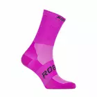 ROGELLI RCS-08 cyklistické ponožky 007.142 Purpurová / Růžová