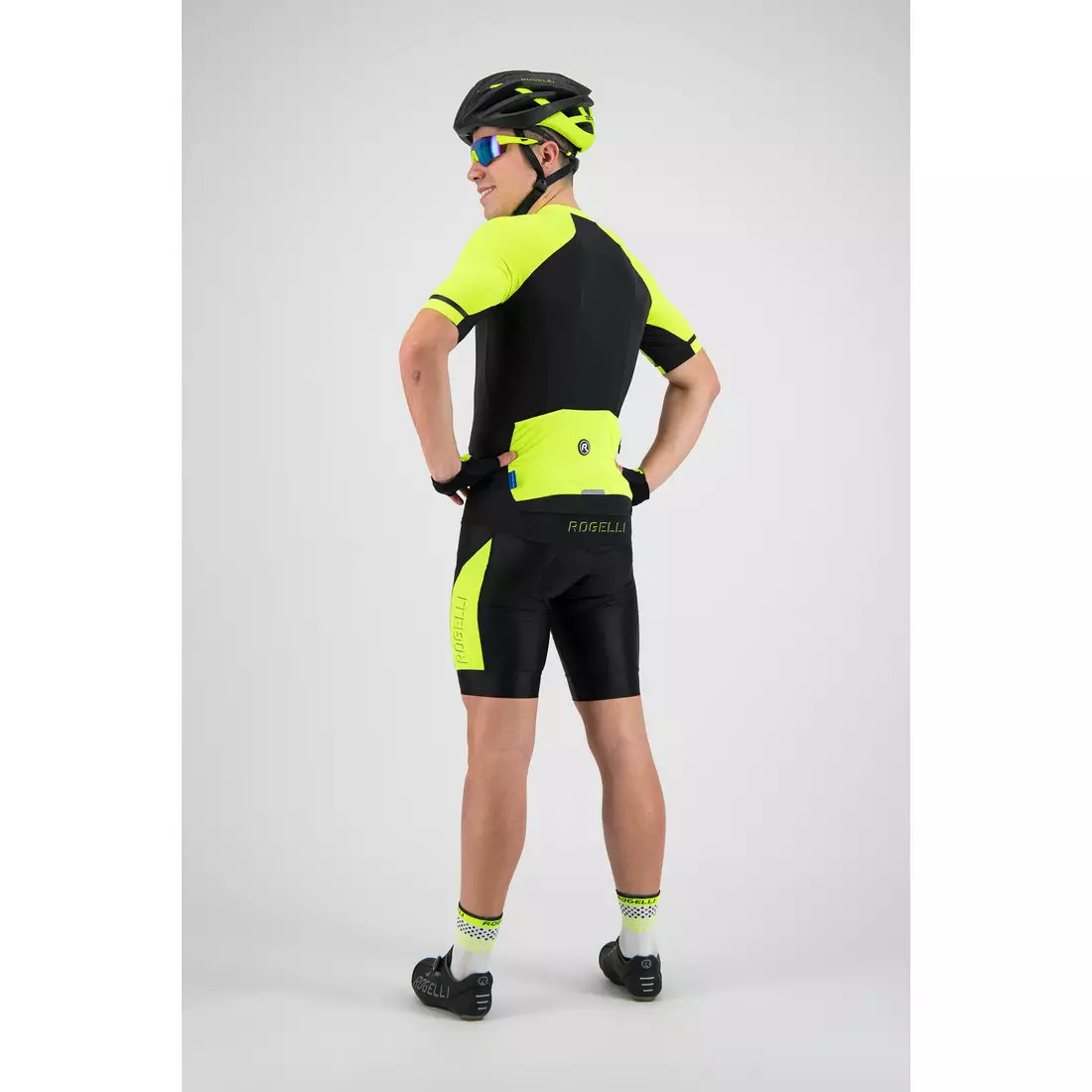 Rogelli Evo 001.093 Pánský cyklistický dres černá/Fluor  