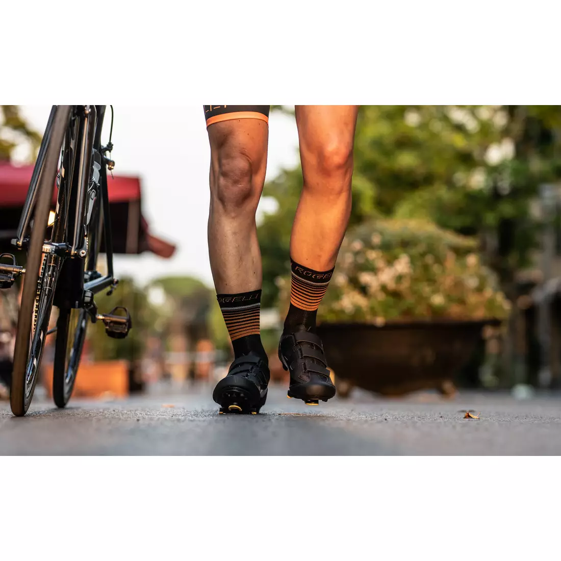 Rogelli HERO cyklistické ponožky 007.903 černá / modrá