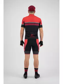 Rogelli HERO pánský cyklistický dres černý / červený / vínový 001.263