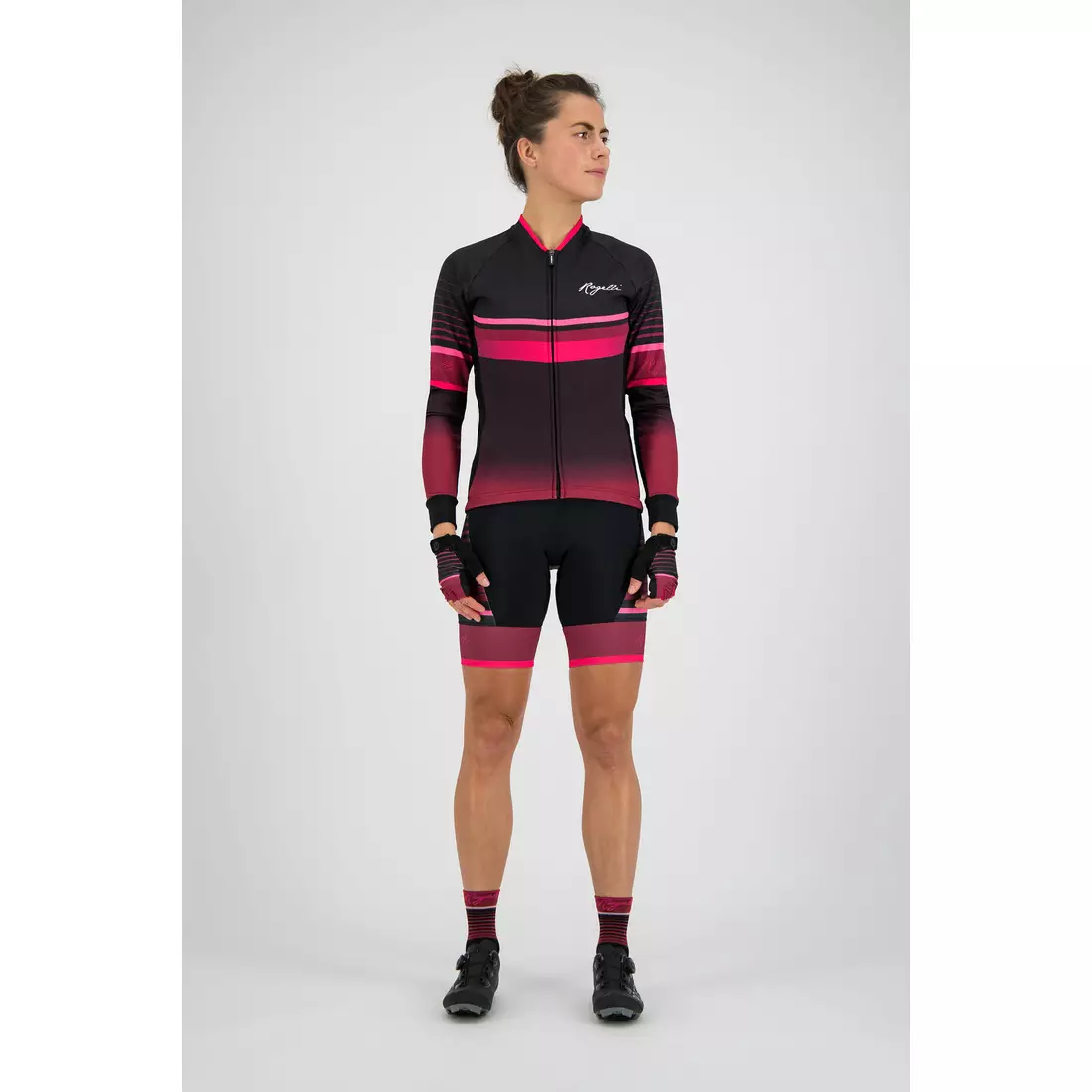 Rogelli Impress 010.191 Dámský cyklistický dres Burgundsko / růžový