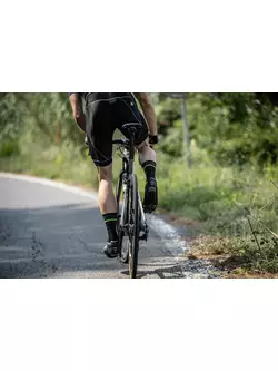 Rogelli MIDNIGHT RCS-13 cyklistické ponožky 007.148 Černá / Fluor žlutá