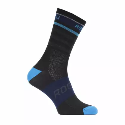 Rogelli MIDNIGHT RCS-13 cyklistické ponožky 007.150 černá / modrá