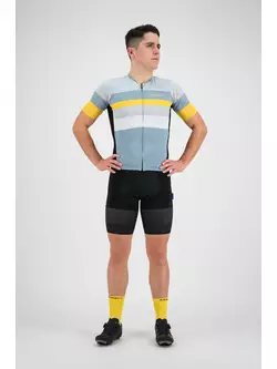 Rogelli PEAK 001.329 pánský cyklistický dres šedá / oranžová