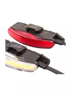 Sada lampy SPANNINGA ARCO USB přední 80 lumenů, ARCO USB zadní 30 lumenů černá (NEW) SNG-999176
